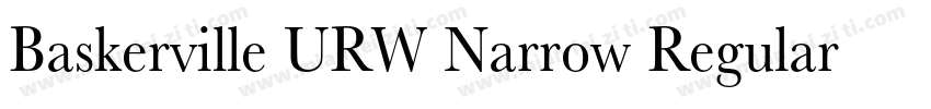 Baskerville URW Narrow Regular字体转换